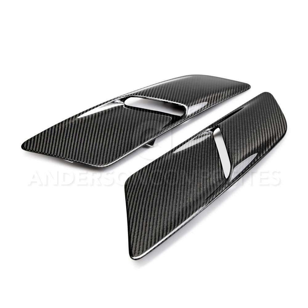 Anderson Composites Type-OE carbon fiber hood vents for 2015-2017 Ford Mustang GT  (AC-HV15FDMUGT-OE)