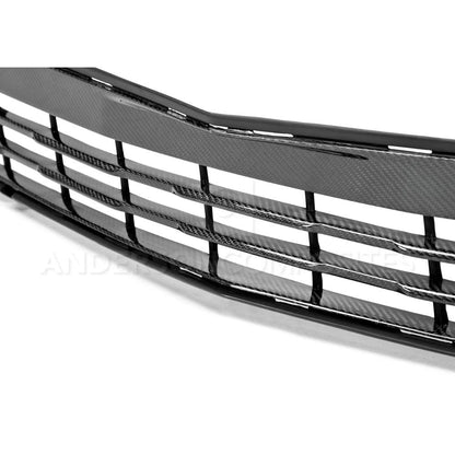 Anderson Composites Carbon fiber front lower grille for 2014-2015 Chevrolet Camaro SS, 1LE, Z28  (AC-LG14CHCAM)
