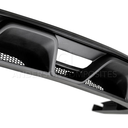 Anderson Composites 15-16 Ford Mustang R-Style Rear Valance (for Quad Tip Exhaust) (AC-RL15FDMU-GR-GF)