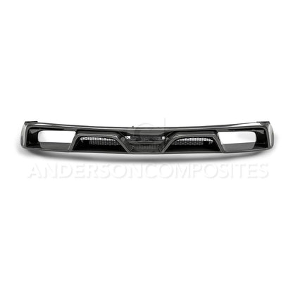 Anderson Composites 15-16 Ford Mustang R-Style Carbon Fiber Rear Valance (for Quad Tip Exhaust) (AC-RL15FDMU-GR)