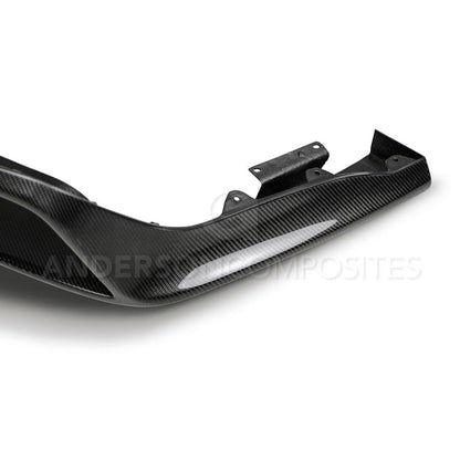 Anderson Composites 15-16 Ford Mustang R-Style Carbon Fiber Rear Valance (for Quad Tip Exhaust) (AC-RL15FDMU-GR)
