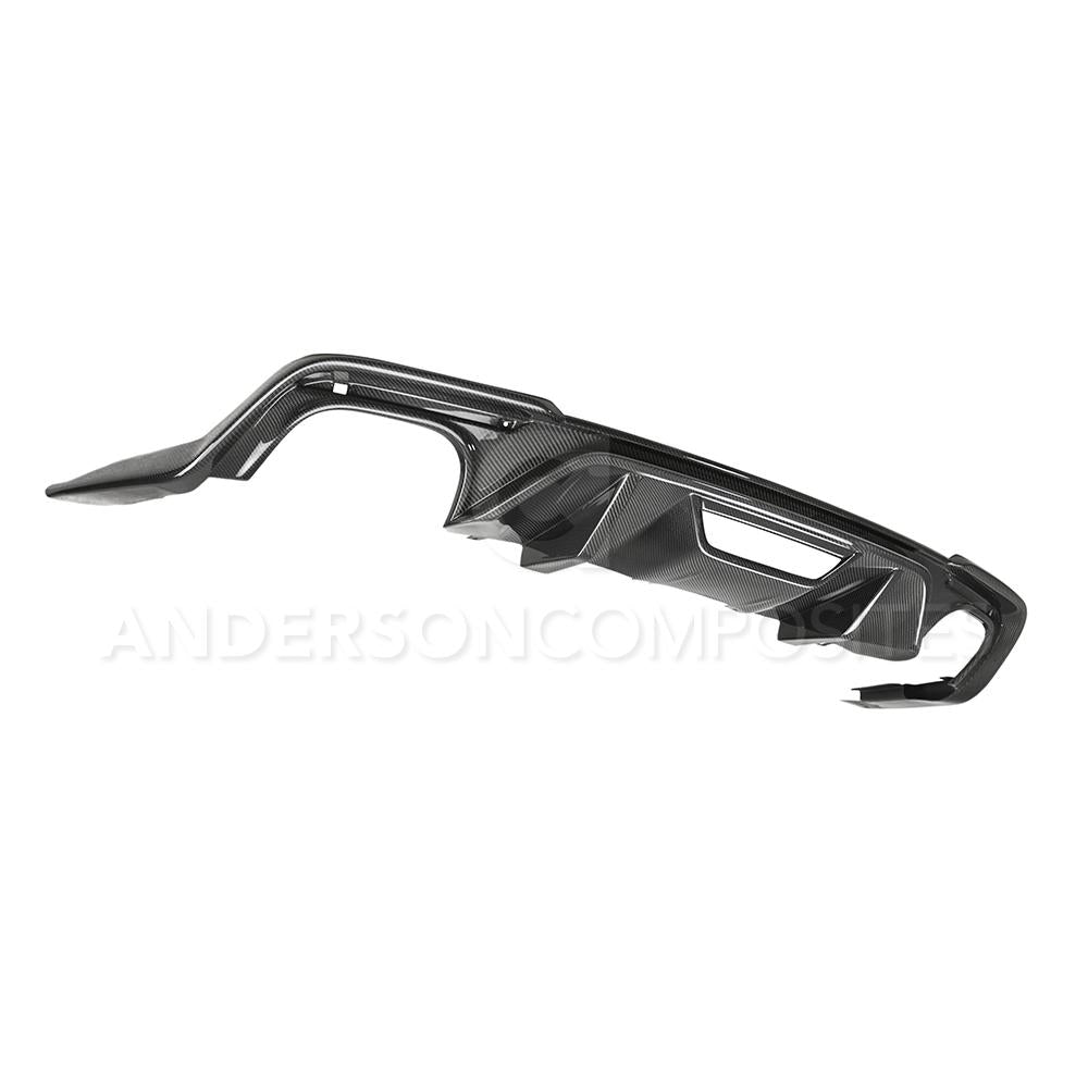 Anderson Composites Type-OE carbon fiber quad tip rear valance for 2018-2020 Ford Mustang  (AC-RL18FDMU-AO)