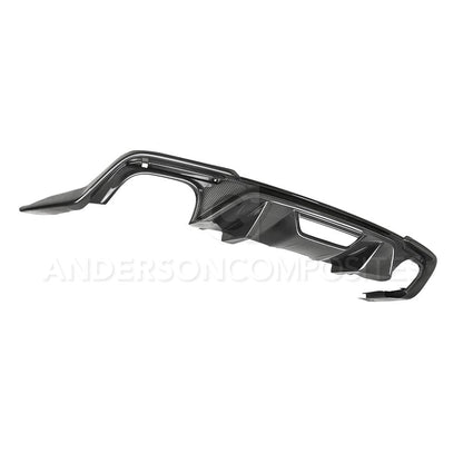 Anderson Composites Type-OE carbon fiber quad tip rear valance for 2018-2020 Ford Mustang  (AC-RL18FDMU-AO)