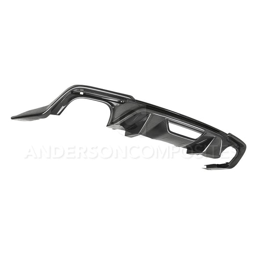 Anderson Composites Type-OE carbon fiber quad tip rear valance for 2018-2020 Ford Mustang  (AC-RL18FDMU-AO)