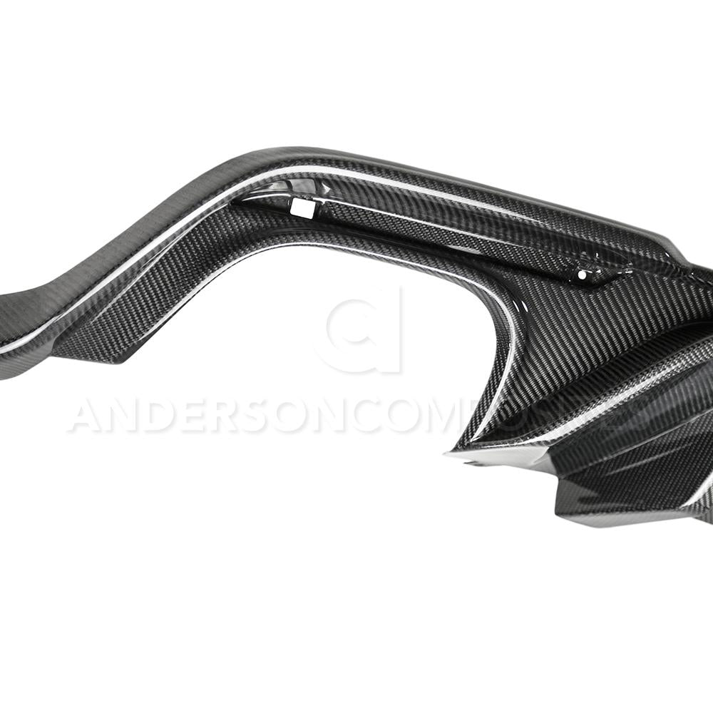 Anderson Composites Type-OE carbon fiber quad tip rear valance for 2018-2020 Ford Mustang  (AC-RL18FDMU-AO)