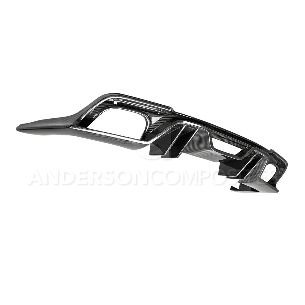 Anderson Composites Type-AR carbon fiber quad tip rear valance for 2018-2020 Ford Mustang  (AC-RL18FDMU-AR)