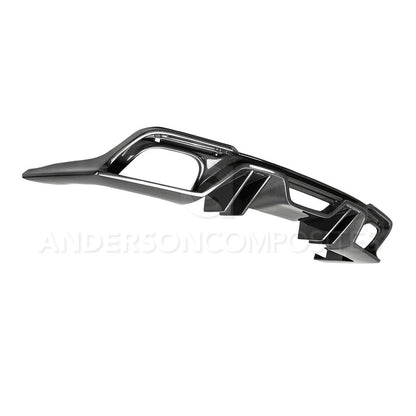 Anderson Composites Type-AR carbon fiber quad tip rear valance for 2018-2020 Ford Mustang  (AC-RL18FDMU-AR)