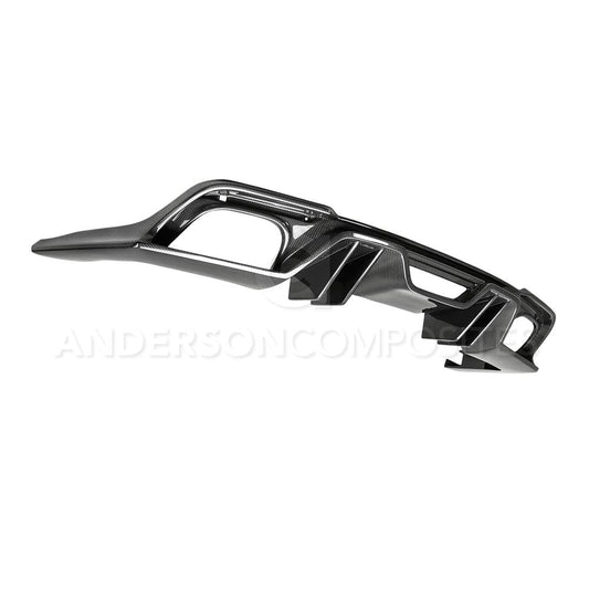Anderson Composites Type-AR carbon fiber quad tip rear valance for 2018-2020 Ford Mustang  (AC-RL18FDMU-AR)