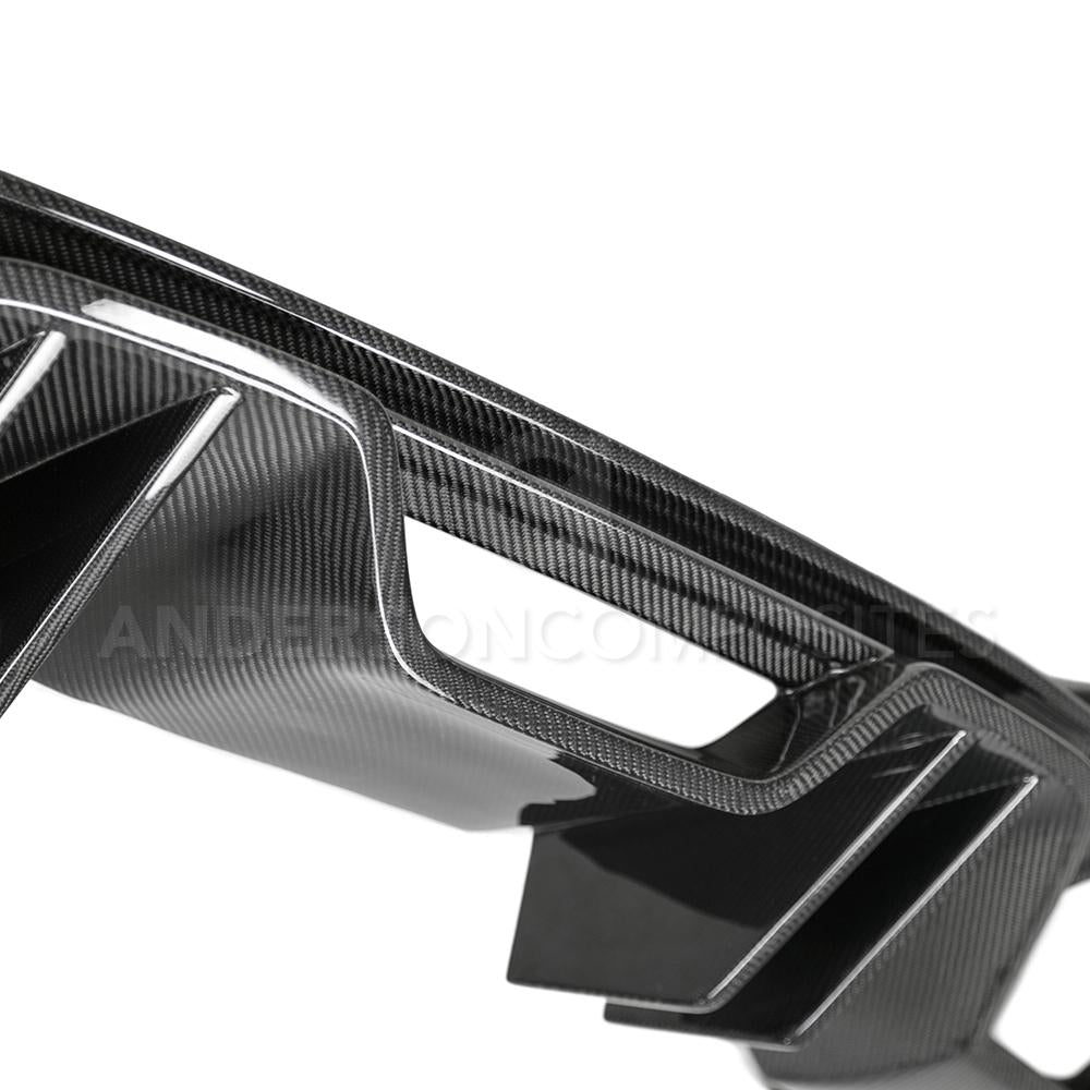 Anderson Composites Type-AR carbon fiber quad tip rear valance for 2018-2020 Ford Mustang  (AC-RL18FDMU-AR)