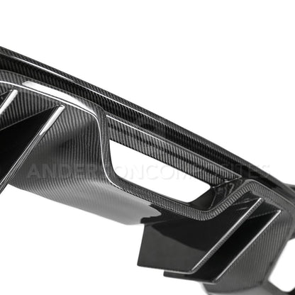 Anderson Composites Type-AR carbon fiber quad tip rear valance for 2018-2020 Ford Mustang  (AC-RL18FDMU-AR)