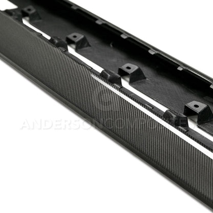 Anderson Composites Type-AR carbon fiber side rocker panel splitter for 2015-2020 Ford Mustang  (AC-SS15FDMU-AR)