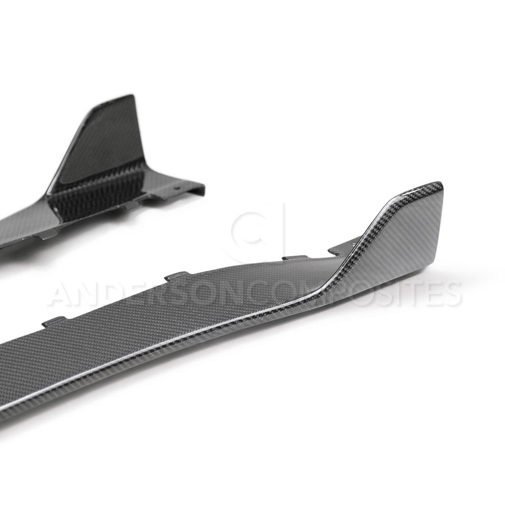 Anderson Composites Carbon fiber rocker panel splitters for 2020-2021 Ford Mustang Shelby GT500  (AC-SS20FDMU500)