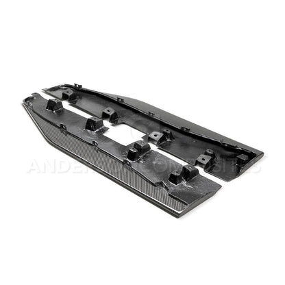 Anderson Composites Carbon fiber side splitter extensions for 2020-2021 Ford Mustang Shelby GT500  (AC-SX20FDMU500)