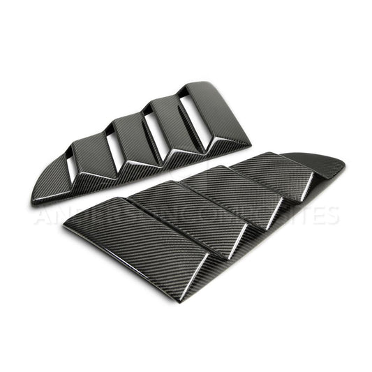 Anderson Composites Type-V carbon fiber window louvers for 2015-2020 Ford Mustang  (AC-WL15FDMU-V)