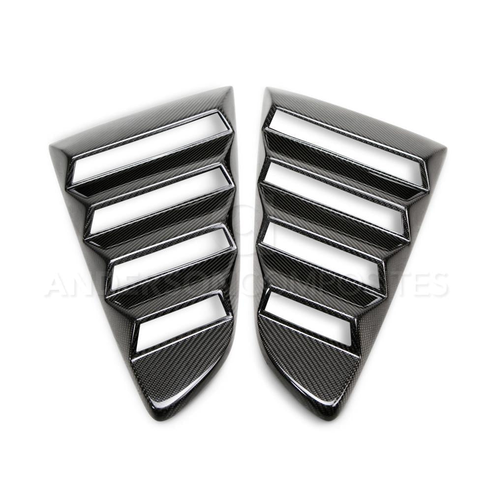 Anderson Composites Type-V carbon fiber window louvers for 2015-2020 Ford Mustang  (AC-WL15FDMU-V)