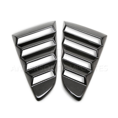 Anderson Composites Type-V carbon fiber window louvers for 2015-2020 Ford Mustang  (AC-WL15FDMU-V)