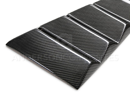 Anderson Composites Type-V carbon fiber window louvers for 2015-2020 Ford Mustang  (AC-WL15FDMU-V)