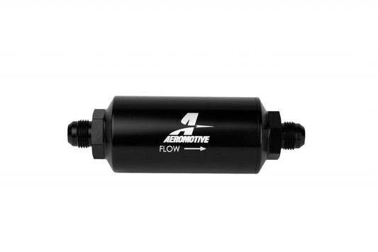 Aeromotive Fuel System 10an Inline Fuel Filter 10 Micron 2in OD Black - 12385