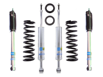 Bilstein 6112 Strut & Spring + Rear B8 5100 Shocks Set - 2016-2023 Toyota Tacoma 4WD RWD 6 Lug