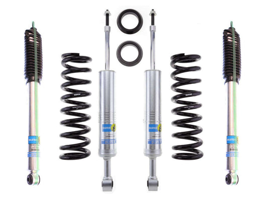 Bilstein 6112 Strut & Spring + Rear B8 5100 Shocks Set - 2016-2023 Toyota Tacoma 4WD RWD 6 Lug