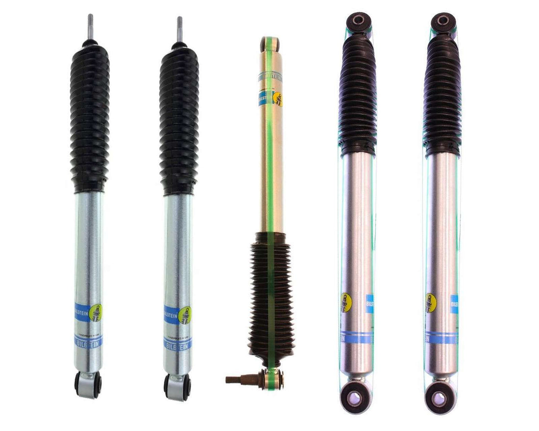 Bilstein B8 5100 Monotube Shocks & Steering Stabilizer Kit w/4" lift - 2001-2010 Chevrolet Silverado 2500 HD 4WD RWD