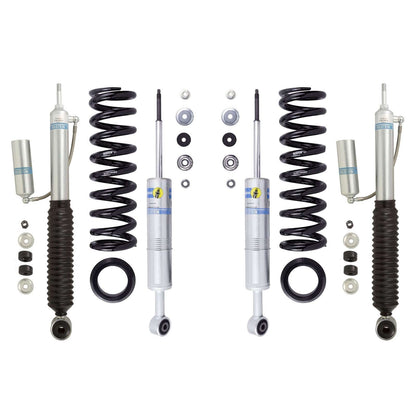 Bilstein 6112 Strut & Spring + Rear B8 5160 Reservoir Shocks Set w/1.7-2.2" lift - 2003-2009 Lexus GX470 4WD Front Heavy Load