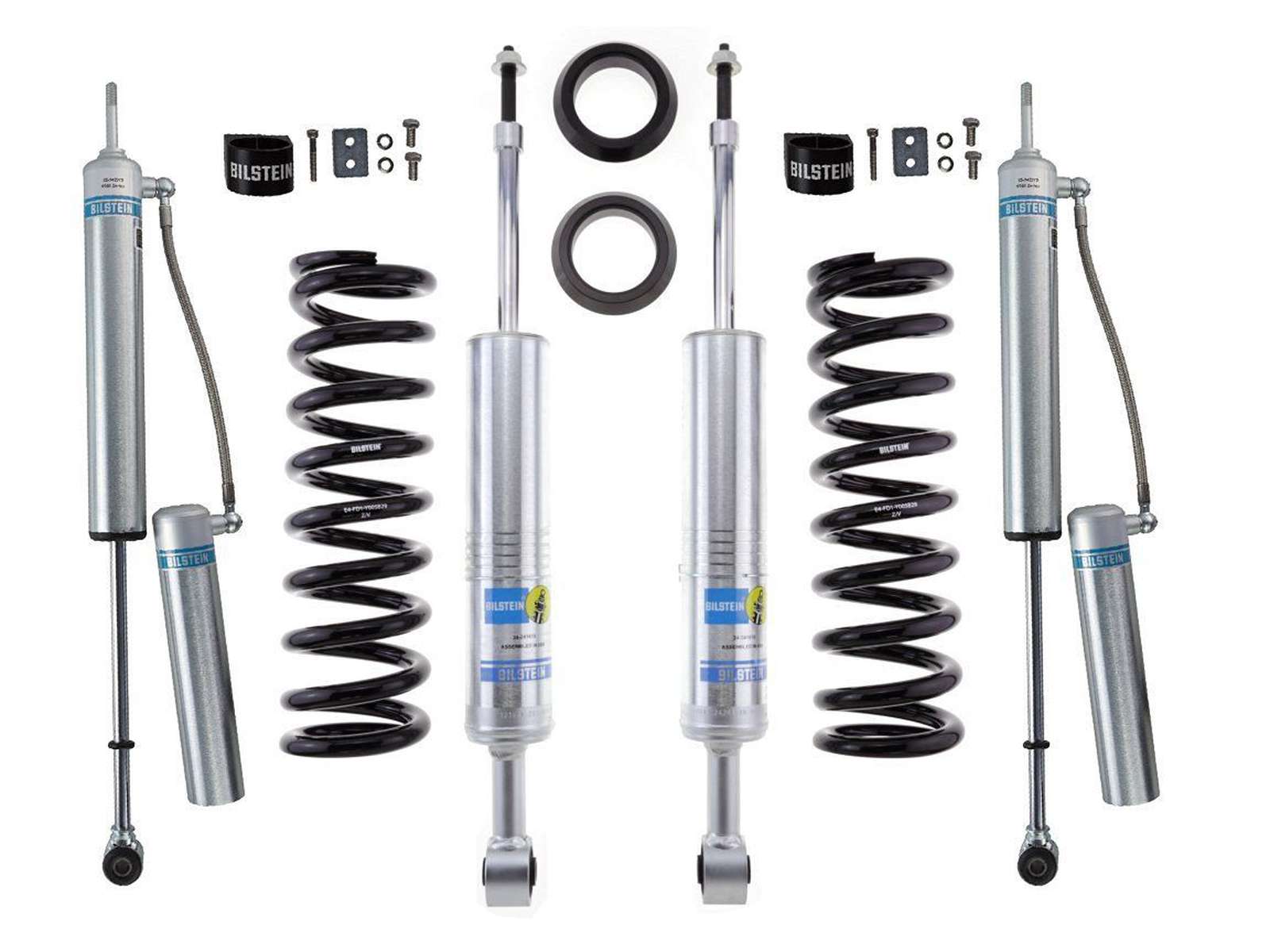 Bilstein 6112 Strut & Spring + Rear B8 5160 Reservoir Shocks Set w/0-2.5" lift - 2007-2009 Toyota FJ Cruiser 4WD RWD