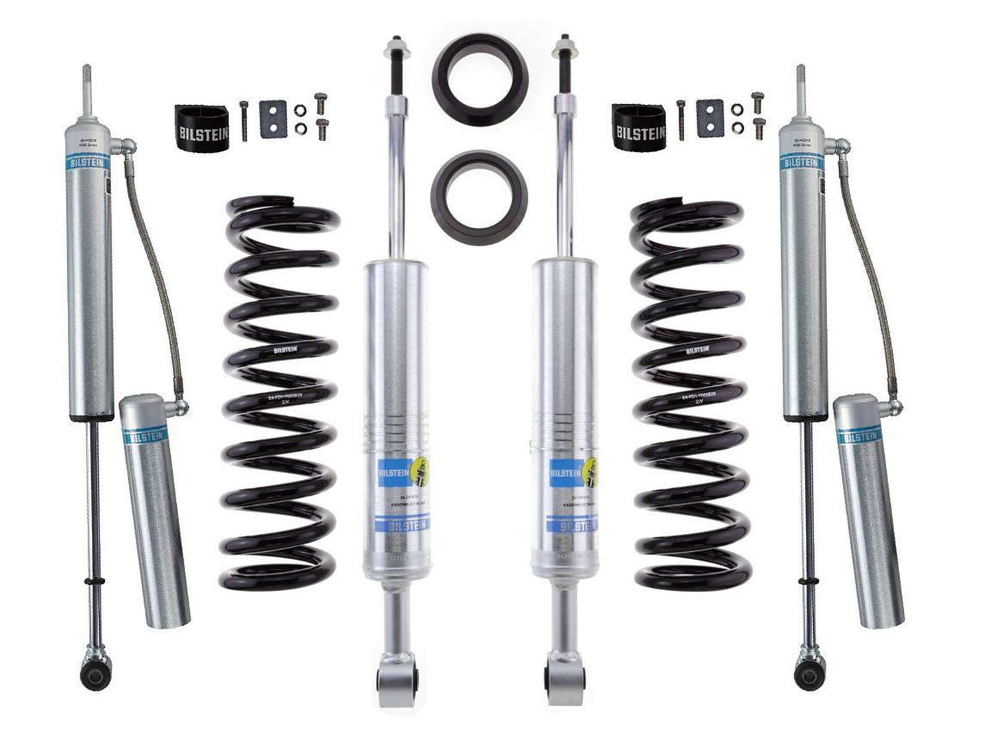 Bilstein 6112 Strut & Spring + Rear B8 5160 Reservoir Shocks Set w/0-2.8" lift - 2010-2023 Lexus GX460 AWD