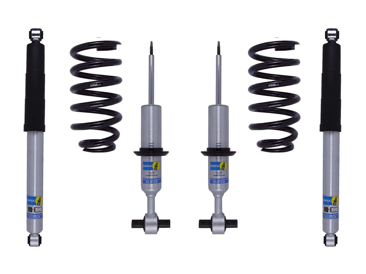 Bilstein 6112 Strut & Spring + Rear B8 5100 Shocks Set w/0-2.5" lift - 2019-2026 Chevrolet Silverado 1500 4WD RWD