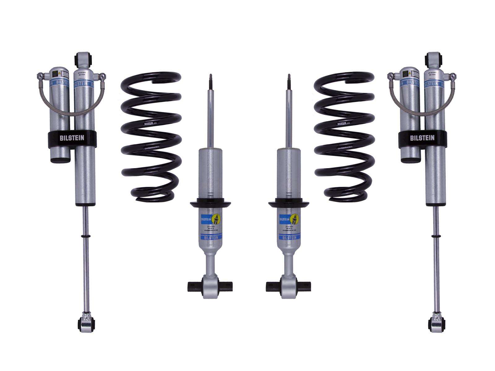 Bilstein 6112 Strut & Spring + Rear B8 5160 Reservoir Shocks Set w/0-2.5" lift - 2019-2026 Chevrolet Silverado 1500 4WD RWD