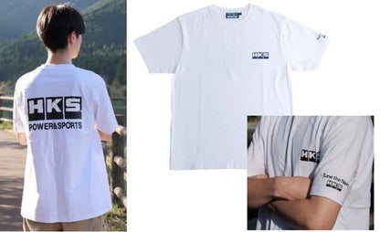 HKS T-SHIRT POWERSPORTS WHITE  L (51007-AK639)