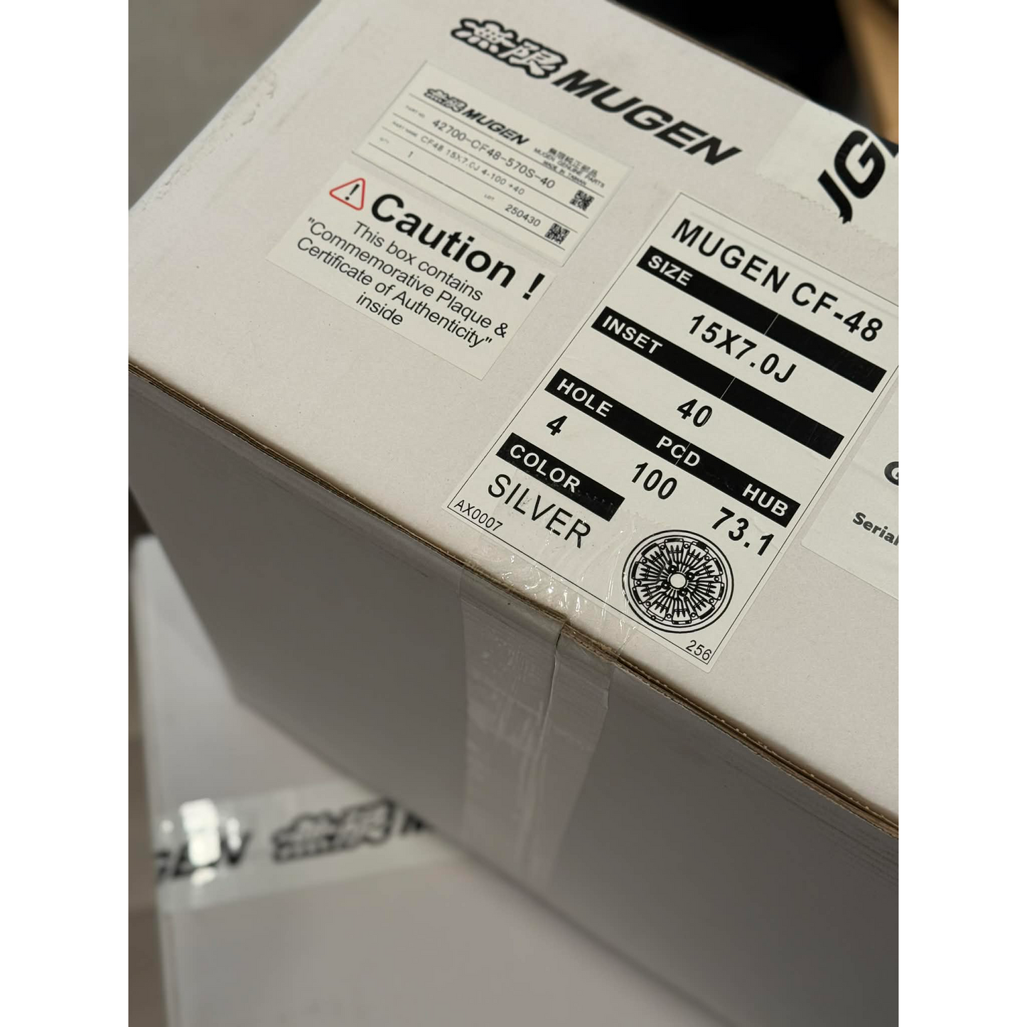 Mugen CF-48 Glory Labs Edition 15x7 +40 4x100 Silver (SET)