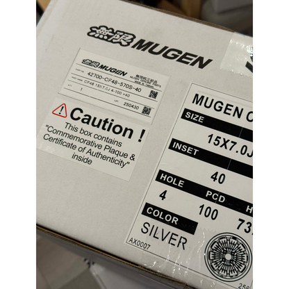 Mugen CF-48 Glory Labs Edition 15x7 +40 4x100 Silver (SET)