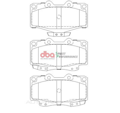 DBA 95-04 Toyota Tacoma (6 Lug) Front SP Performance Brake Pads