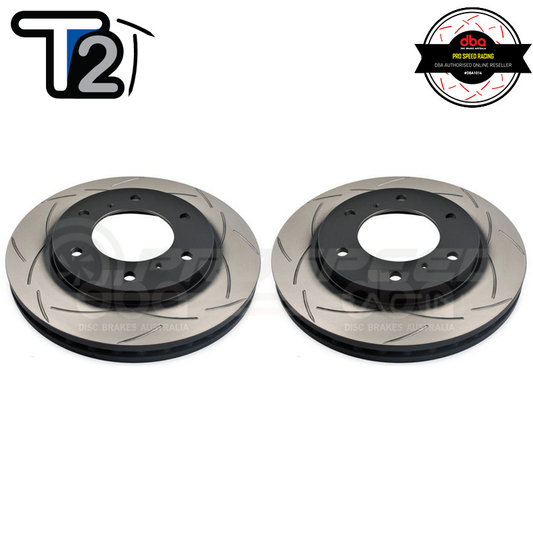 DBA Mitsubishi 07+ Triton ML/MN / 09-14 Challenger PB/PC Front T2 Slotted 4x4 Survival Series Rotor