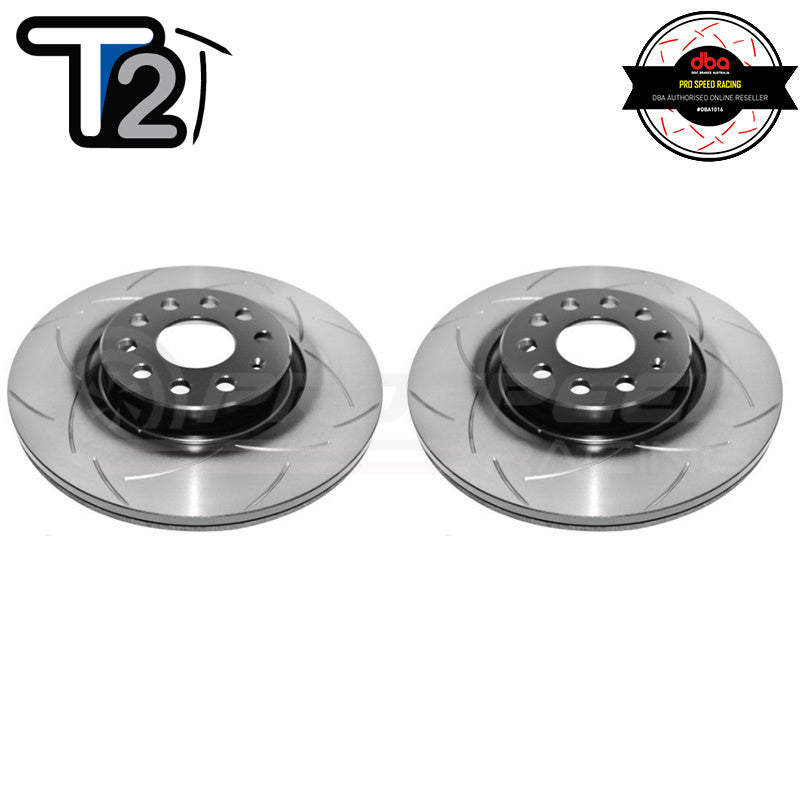 DBA 06-08 Audi A3 / 10/06+ TT / 10/04-10 VW Golf / 03/05+ Passat Front Slotted Street Series Rotor