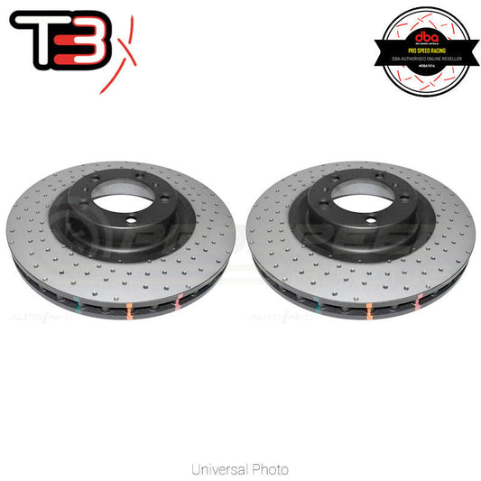 DBA 15-20 Ford Mustang GT (w/352mm Frt Rotor w/o Perf Pkg) Front 4000 Series Cross Drilled Rotor