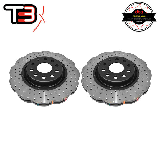 DBA 2006 Audi A3 Front 4000 Series Drilled Wavey Rotor