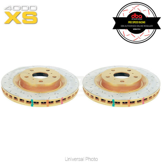 DBA 8/93-94 Nissan Skyline R32 GT-R/95-7/98 R33 & R34 GT-R Front Drilled & Slotted 4000 Series Rotor