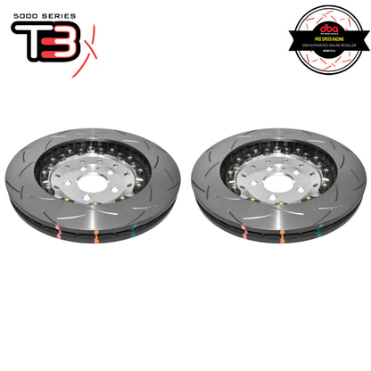 DBA Audi R8/RS5 F T3 5000 Series Slotted Front Rotor - Silver Hat