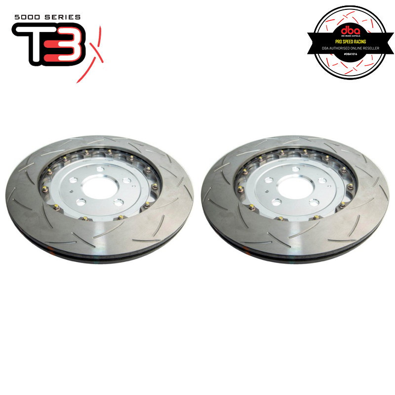 DBA 13-16 Audi RS5 (w/ Scalloped Edge Iron Rotors) Rear 5000 Series Slotted Rotor w/Silver Hat