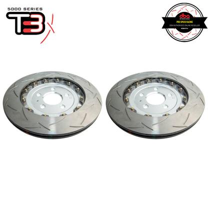DBA 13-16 Audi RS5 (w/ Scalloped Edge Iron Rotors) Rear 5000 Series Slotted Rotor w/Silver Hat