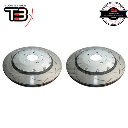 DBA 2016 Audi RS5 (w/Wavy Iron Rotors) Convertible Rear 5000 Series Slotted Rotor w/Silver Hat