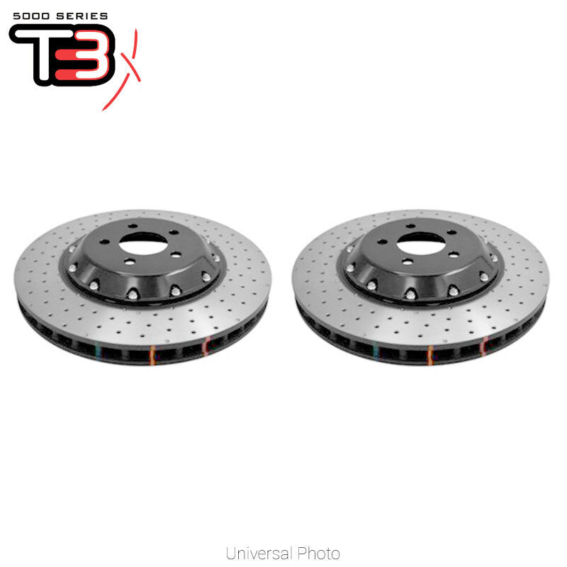DBA 22-23 Hyundai Kona N Front 5000 Series 2-Piece Drilled Rotor w/Black Hat
