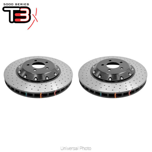 DBA 22-23 Hyundai Kona N Front 5000 Series 2-Piece Drilled Rotor w/Black Hat
