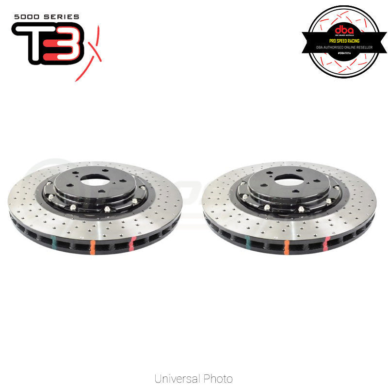DBA 2021+ Toyota GR Yaris 5000 Series Drilled Front Brake Rotor