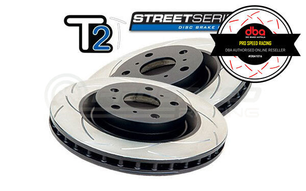DBA 01-07 Subaru WRX STI 10 Hole Rear Street Series T2 Slotted Rotor