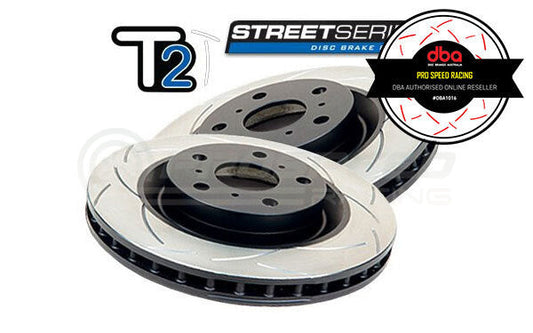 DBA 01-07 Subaru WRX STI 10 Hole Rear Street Series T2 Slotted Rotor