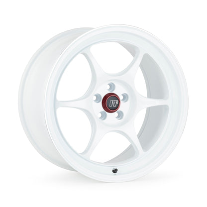 Enkei PF06 White w/ Machined Lip | 17x9.5" +15mm | 5x114.3mm Wheel