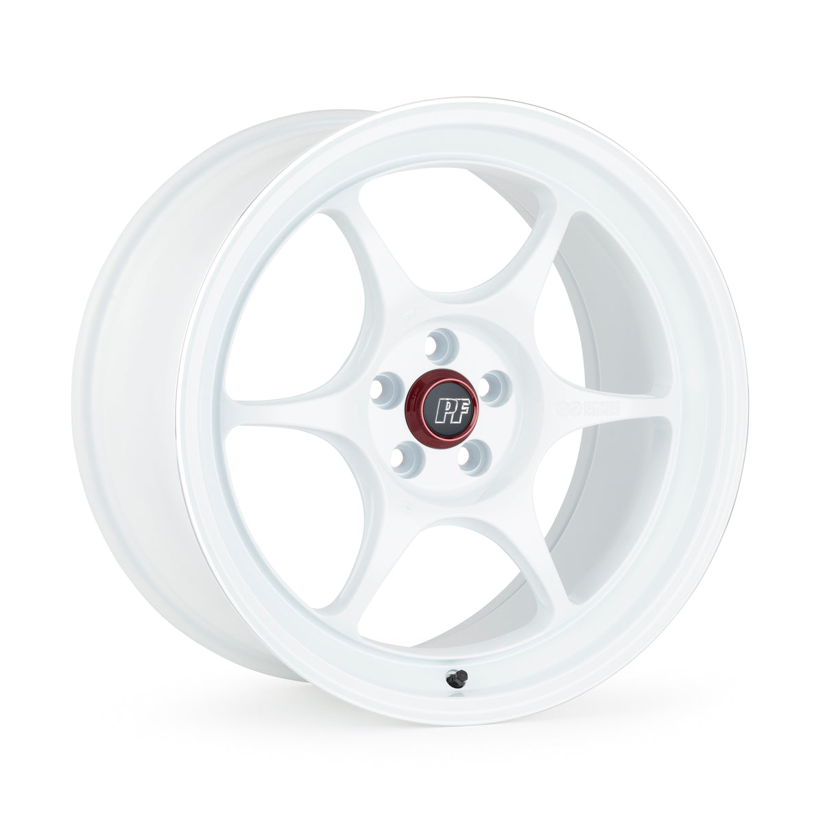 Enkei PF06 White w/ Machined Lip | 16x7" +35mm | 4x100mm Wheel